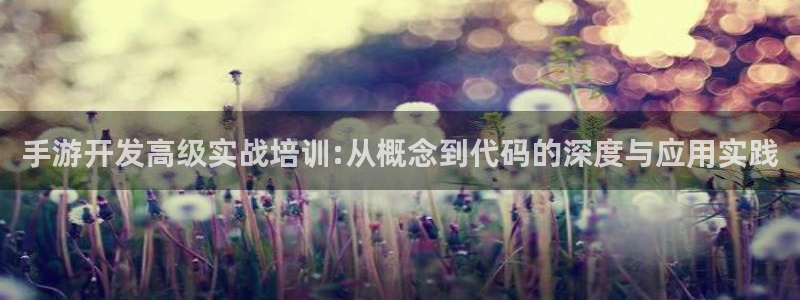 恩佐娱乐平台正规吗安全吗：手游开发高级实战培训:从概念到代码